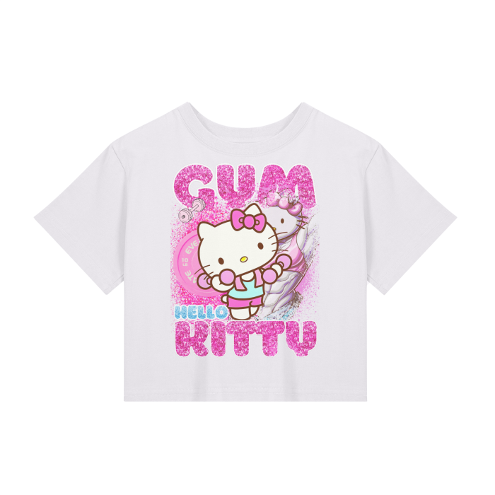 Hello kitty ,Gym kitty,Crop top,Gym ,MOQ1,Delivery days 5