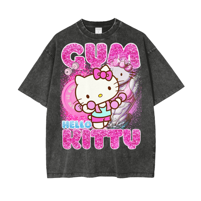 Gym,Workout,Hello kitty,Gym kitty,MOQ1,Delivery days 5