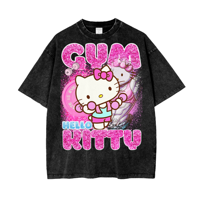 Gym,Workout,Hello kitty,Gym kitty,MOQ1,Delivery days 5