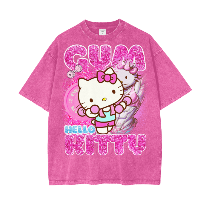 Gym,Workout,Hello kitty,Gym kitty,MOQ1,Delivery days 5