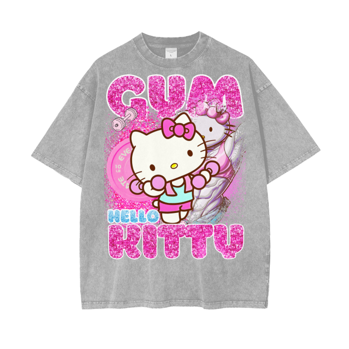 Gym,Workout,Hello kitty,Gym kitty,MOQ1,Delivery days 5